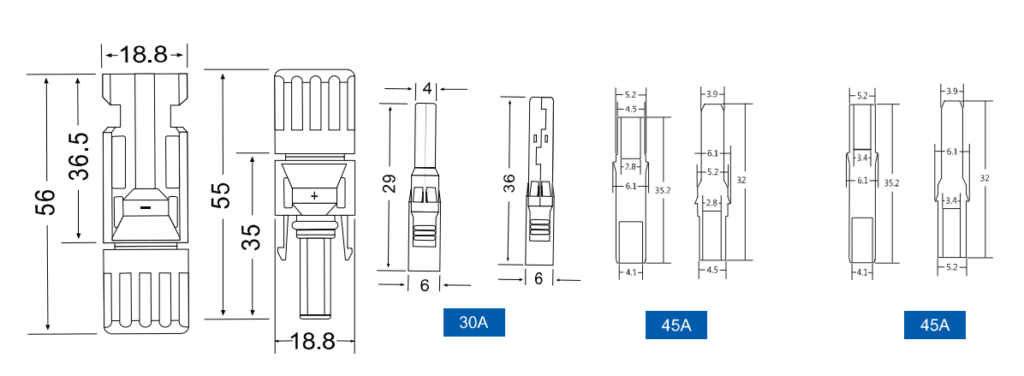 MC4-1000V Dimension